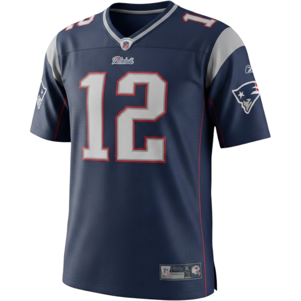 Reebok Tom Brady New England Patriots Jersey Mens XL Navy Blue NFL Equipment 12